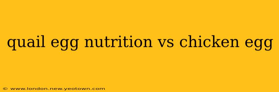 quail egg nutrition vs chicken egg