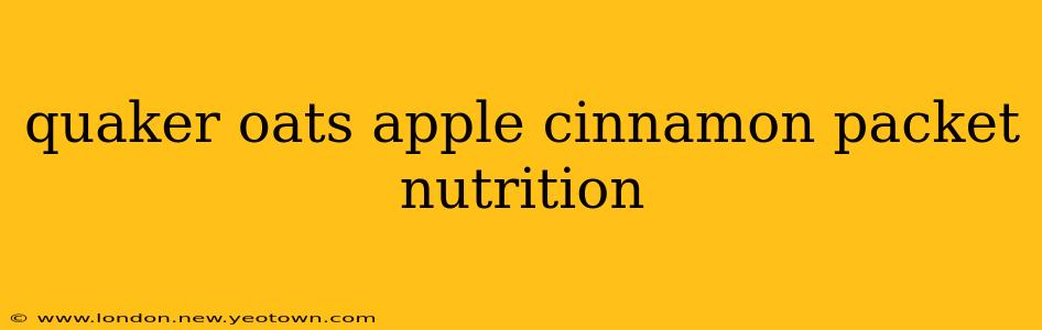 quaker oats apple cinnamon packet nutrition