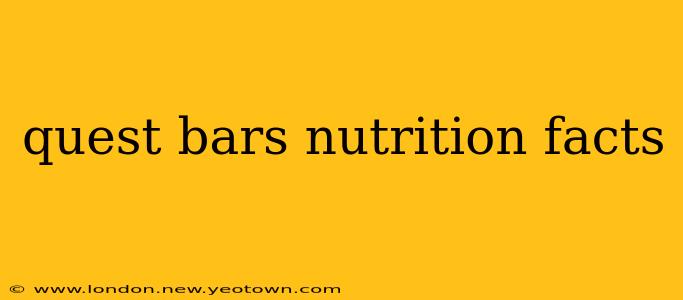 quest bars nutrition facts