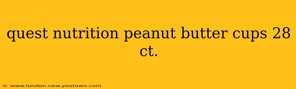 quest nutrition peanut butter cups 28 ct.