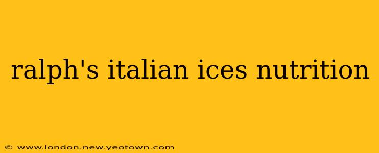 ralph's italian ices nutrition