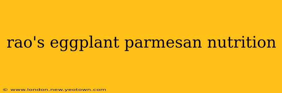 rao's eggplant parmesan nutrition
