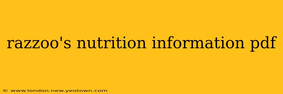 razzoo's nutrition information pdf
