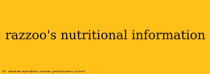 razzoo's nutritional information