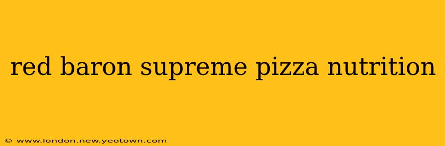 red baron supreme pizza nutrition