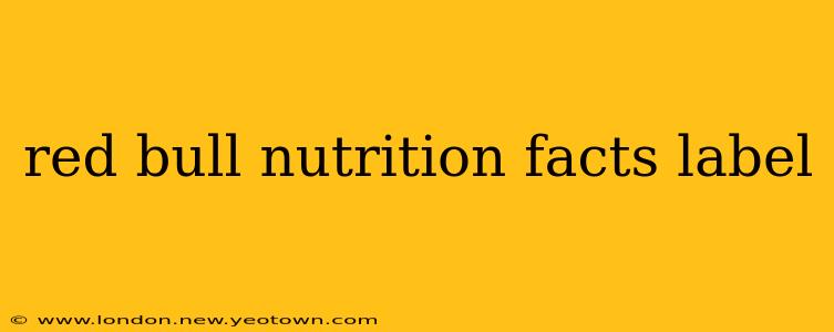 red bull nutrition facts label