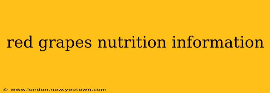 red grapes nutrition information