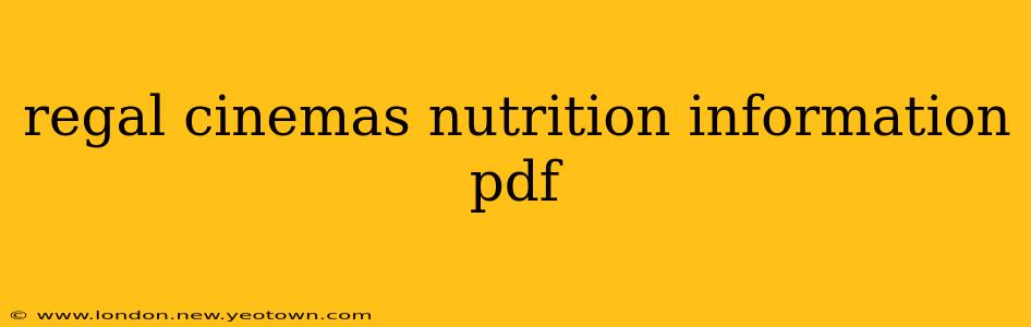 regal cinemas nutrition information pdf
