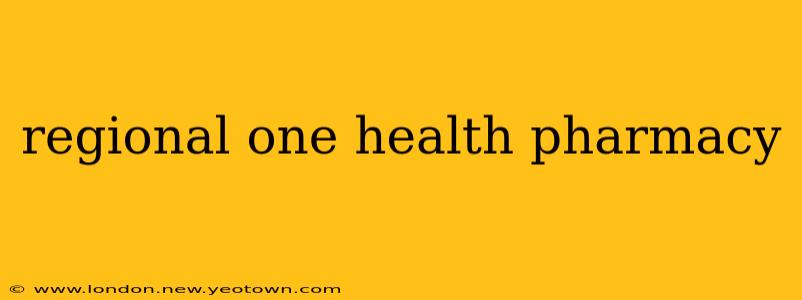 regional one health pharmacy