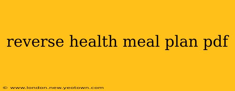 reverse health meal plan pdf