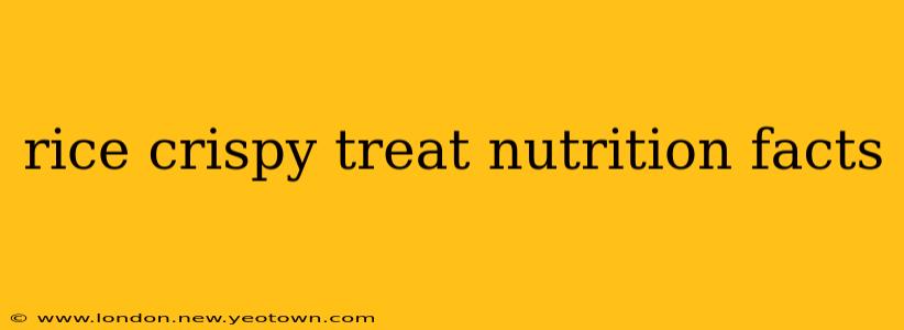 rice crispy treat nutrition facts