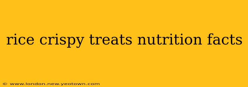 rice crispy treats nutrition facts