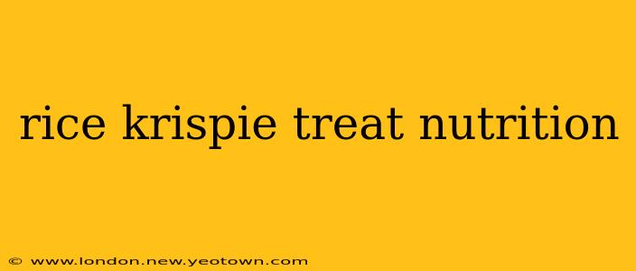 rice krispie treat nutrition