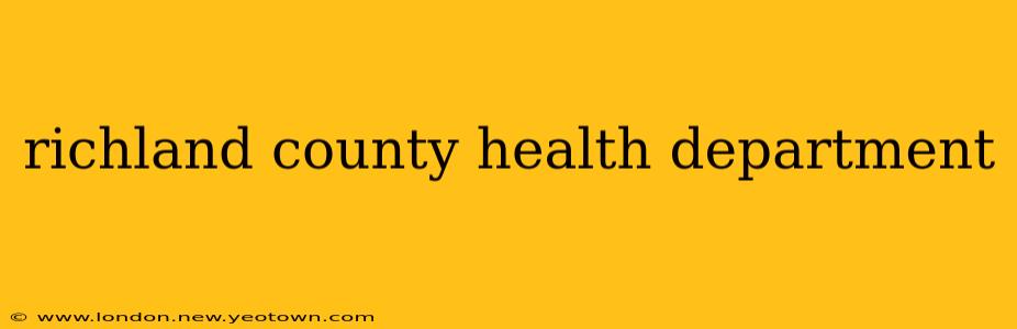 richland county health department