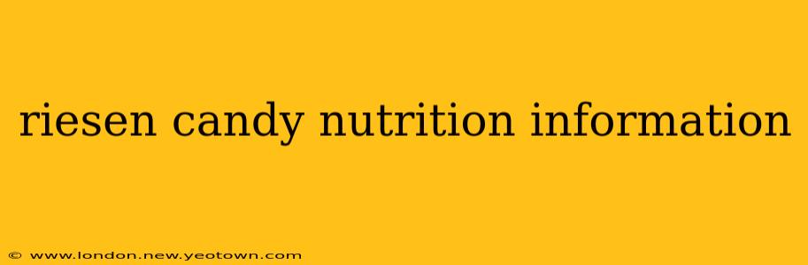 riesen candy nutrition information
