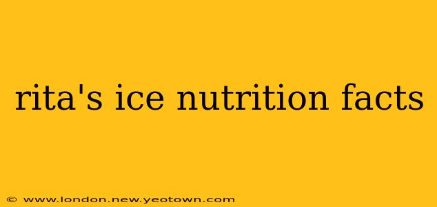 rita's ice nutrition facts