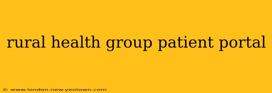 rural health group patient portal