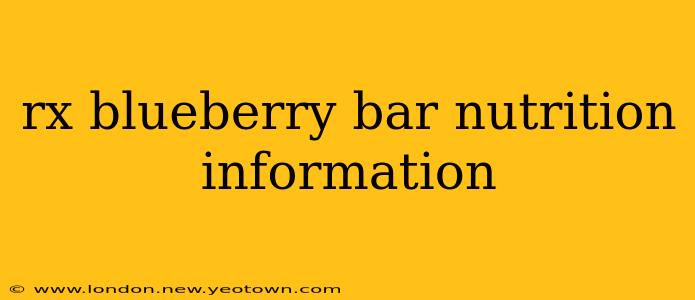 rx blueberry bar nutrition information
