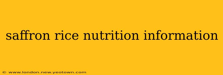 saffron rice nutrition information