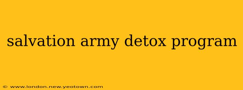 salvation army detox program