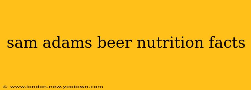 sam adams beer nutrition facts