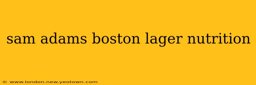 sam adams boston lager nutrition