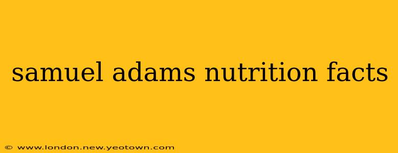 samuel adams nutrition facts