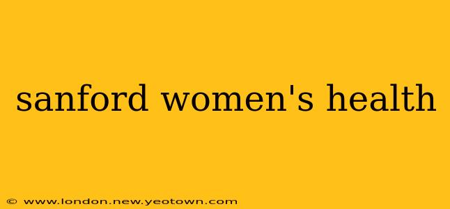 sanford women's health