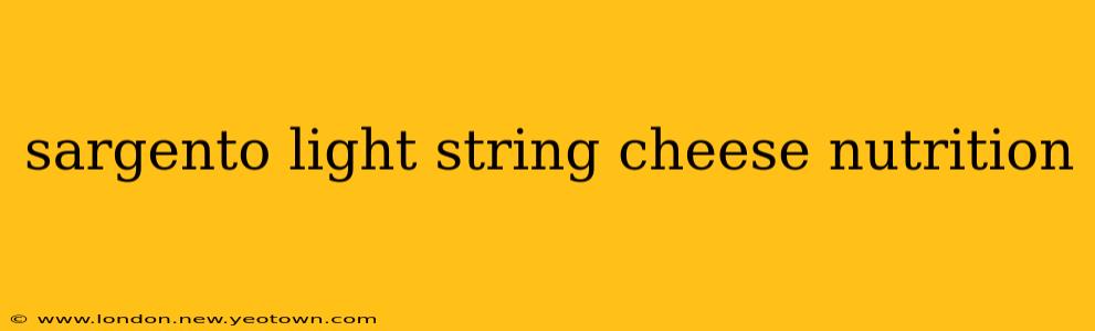 sargento light string cheese nutrition