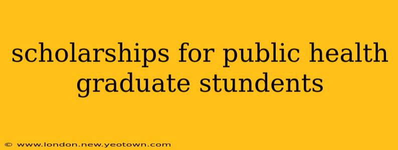 scholarships for public health graduate stundents
