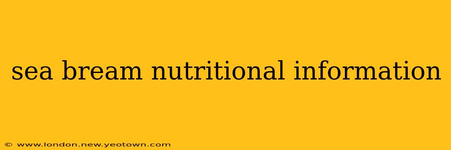 sea bream nutritional information