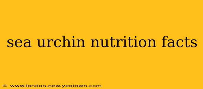 sea urchin nutrition facts