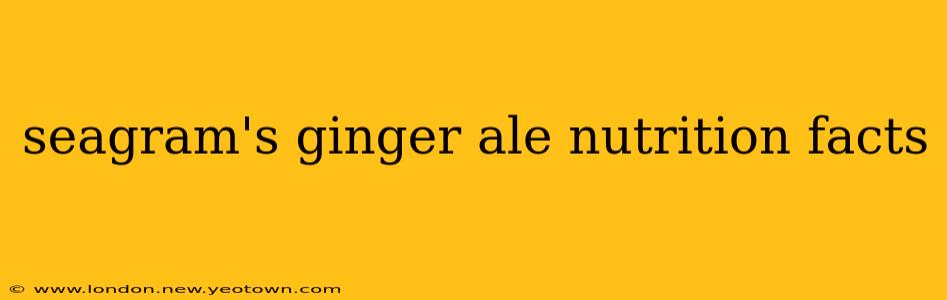 seagram's ginger ale nutrition facts