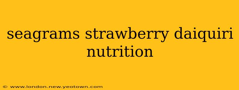 seagrams strawberry daiquiri nutrition