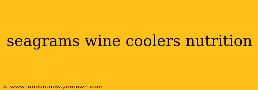 seagrams wine coolers nutrition