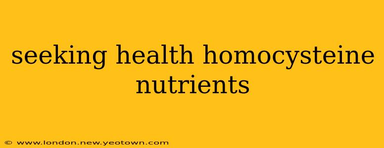 seeking health homocysteine nutrients