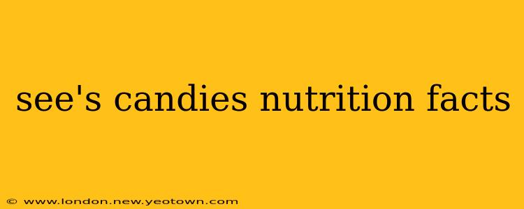 see's candies nutrition facts