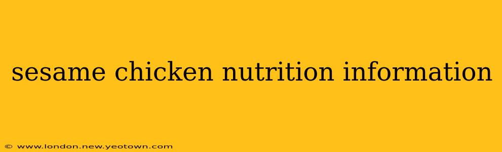 sesame chicken nutrition information