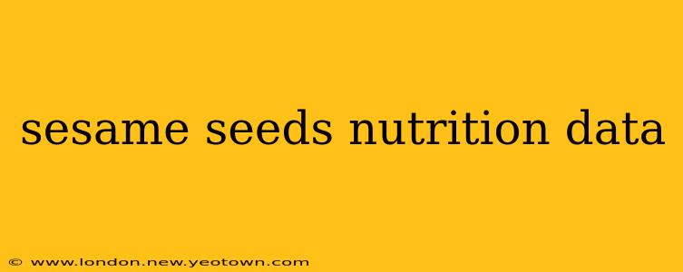 sesame seeds nutrition data