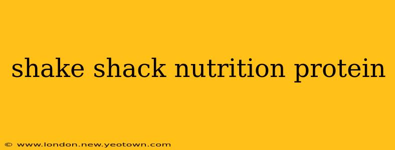 shake shack nutrition protein