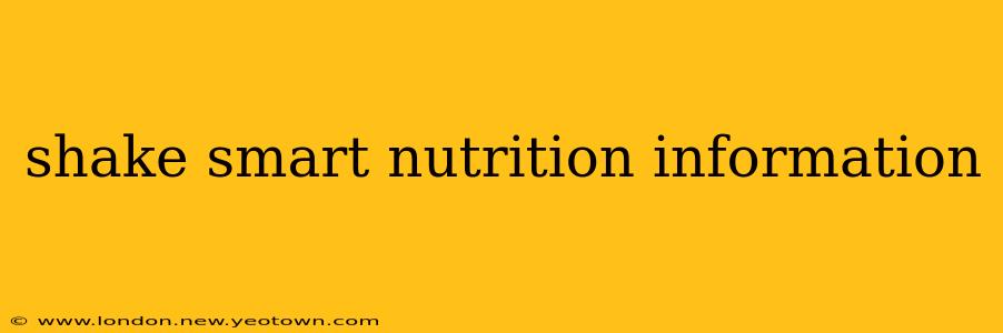 shake smart nutrition information