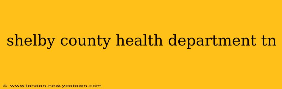 shelby county health department tn