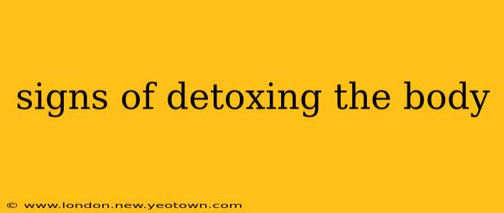 signs of detoxing the body