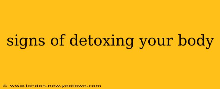 signs of detoxing your body
