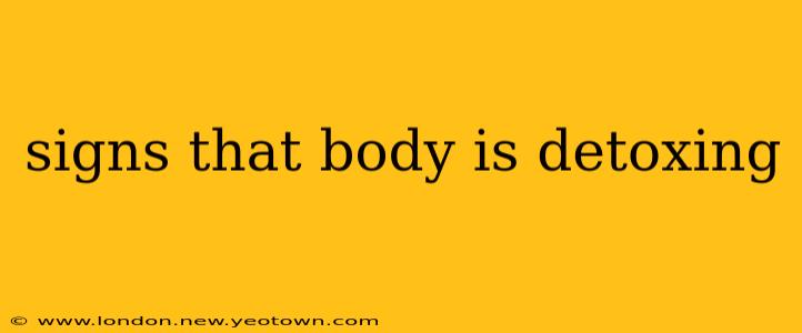 signs that body is detoxing