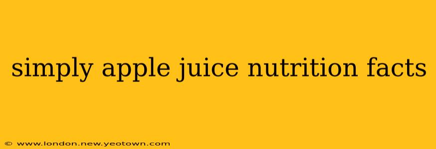 simply apple juice nutrition facts