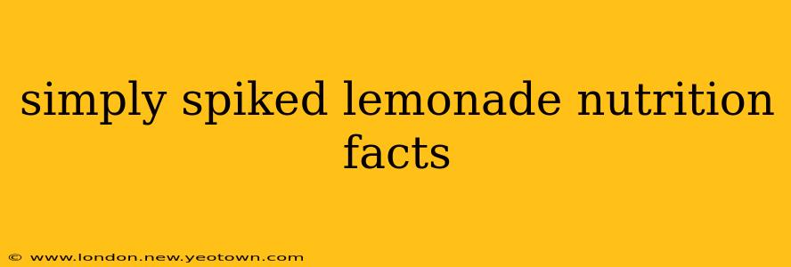 simply spiked lemonade nutrition facts