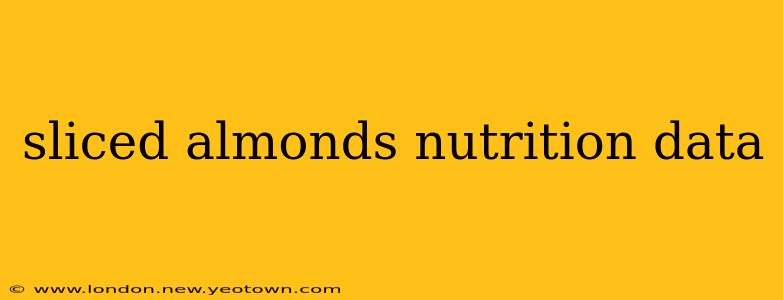 sliced almonds nutrition data
