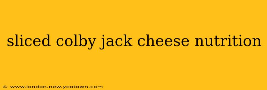 sliced colby jack cheese nutrition