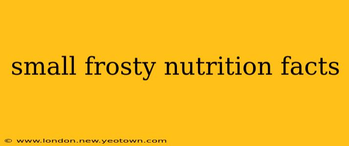 small frosty nutrition facts